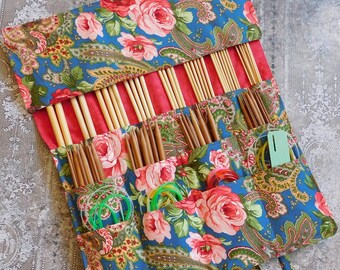 Knitting Needle Case - Needle Holder - Knitting Needle Roll - Circular Needle Storage - Double Pointed Needle Storage - Gift for Knitter