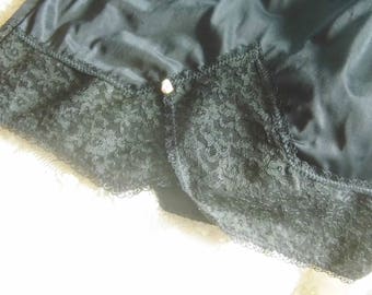 Beautiful vintage black lacy slip