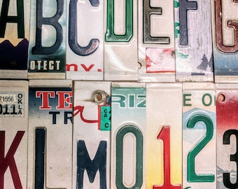 License plate letters and numbers