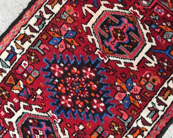 Chemin de tapis persan heriz runner (livraison gratuite) boho, chemin de karaja