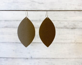 Leather Earrings, Drop Statement Earrings, Everyday Earrings, Lightweight Earrings, Gift For Her, Long Statement Earrings, Boho Earrings