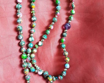 Beautiful necklace of Imperial Jasper AA 80 cm