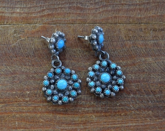 Vintage Sterling Silver and Turquoise Earrings