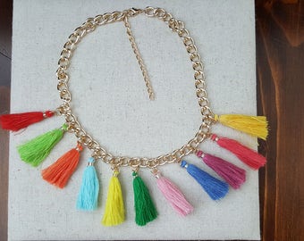 Colorful Tassel Necklace
