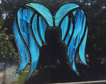 Angel Wings stained glass sun catcher