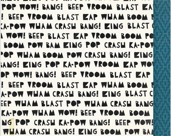 Cool Kid Double Sided Cardstock - Superhero, Crate Paper Cool Kid