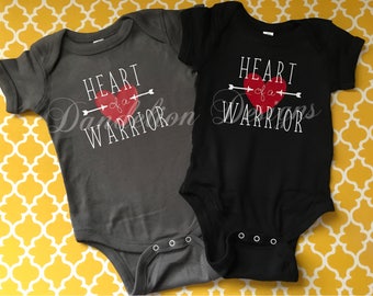 Heart Warrior Heart of a Warrior Bodysuit CHD Awareness Gift Survivor T-Shirt
