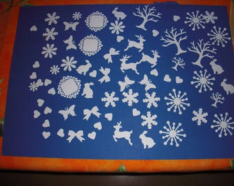 Set of 100 punches: snow theme