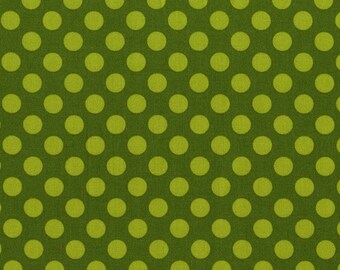 Moss Ta Dot - HALF YARD - Michael Miller - Cotton Fabric - Quilting Fabric