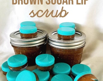 All Natural Coconut Brown Sugar | Lip scrub | Lips | Gift | 4 oz | 8 oz | Customize | Organic | Beauty Product | All Natural | Kid Safe|