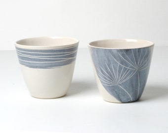 2 handcrafted espresso cups