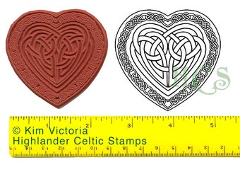Celtic Knotwork Large Heart Unmounted Rubber Stamp 447