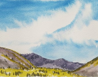 36/100 Watercolor Landscape | Original Watercolor | Watercolor Landscape | Painting | Landscape Painting
