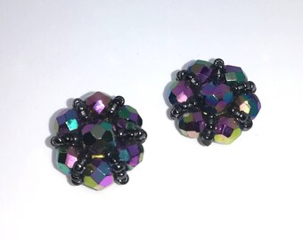 Vintage clip on earrings. Vintage jewellery.
