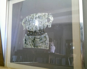 Signed Harris Strong Mixed Media 'Bronze Cauldron I'