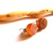 Juniper wood post earrings, natural wood earrings, wood stud earrings, wood gauges