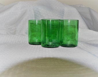 Green Beer Bottle Juice Glasses