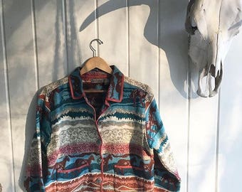 Jane Ashley Jacket. Santa Fe rust colors. Southwestern jacket.