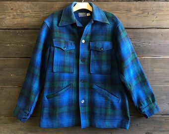 Vintage 70s Pendelton Plaid Wool Jacket