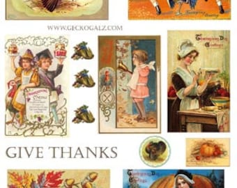 Give Thanks Digital Collage Sheet