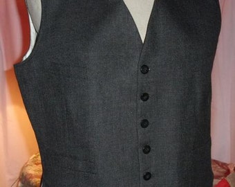 Old gray vest for men, vintage