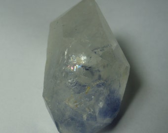 DUMORTIERITE QUARTZ With Rainbow 17.8 Gram Natural Double Terminated Blue Inclusions Crystal Specimen From Brazil Sale