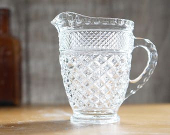 Vintage Wexford Anchor Hocking Beautiful Cut Glass Pitcher