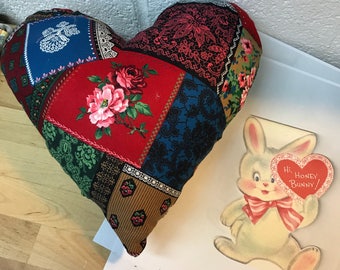 Valentine's Day Decoration - Heart Cushion - handmade pillow