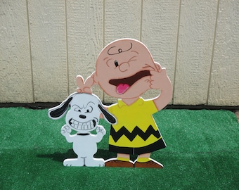 Peanuts Charlie Brown and Snoopy Yard Sign