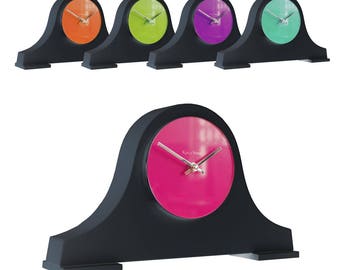 Roco Verre Block Louis Mantel Clock Black