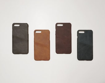 iPhone 7+ / 8+ Plus Leather Phone Case Card Holder Wallet Slim
