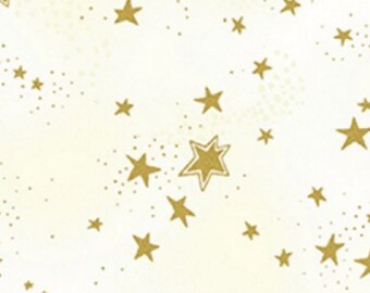 Clothworks - Laurel Burch Enchantment - Star - Cream Metallic