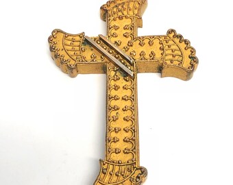 Victorian Cross Pendant Gold Filled, Aesthetic Style
