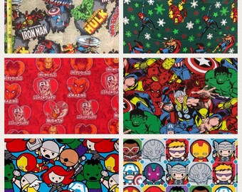 1/2 Yard Avengers Fabric / Marvel Comic / Fabric By The Yard