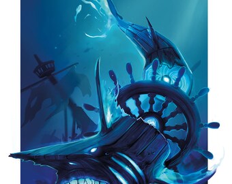 GhostShip Shark 8.5x11 Print