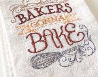 bakers gonna bake kitchen towel earthy colors kitchen pride off white cotton - Bakers Gonna Bake Kitchen Redwork Embroidery Designs bakers gonna bake kitchen towel earthy colors kitchen pride off white cotton - Bakers Gonna Bake Kitchen Redwork Embroidery Designs