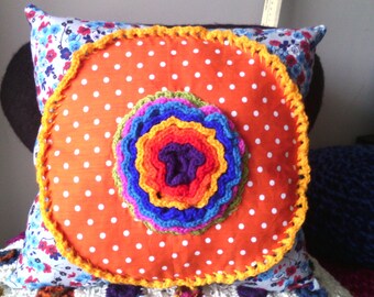 cushion poppins Bohemian cotton crochet