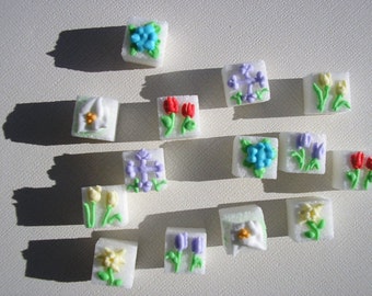 28 Pcs Decorated Sugar Cubes Spring Collection Simply Darling