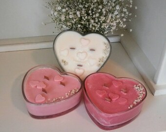16 oz heart soy candle