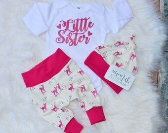 Little sister newborn outfit, newborn outfit, newborn girl coming home outfit, take home outfit girl, baby girl, take home outfit