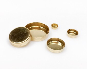 6pcs x Round 6mm Bezel Cups 14k Gold Filled (RD60GF)