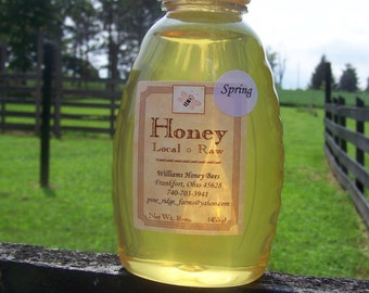 Pure Raw Ohio Spring Honey 16 oz