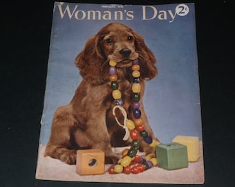 Vintage Womans Day Magazine February 1941-Art-Collectible-Neat Vintage Ads- Scrapbooking