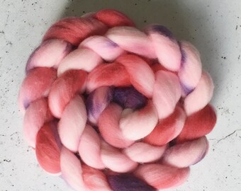 Merino Roving, Purple Merino Roving, Spinning Fiber, Wool Roving, Merino Wool Roving, Merino Wool, 100% Merino