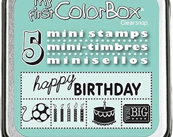 ColorBox® Mini Rubber Stamp Set, Birthday Stamps