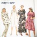1990s Oversized Pullover Dress or Tunic UNCUT Pattern Simpicity 9548 Sizes 18-24 - plus Size, caftan, muumuu, smock, pockets, easy to sew