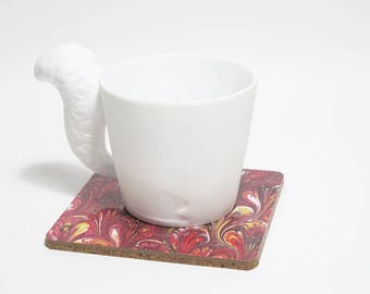 Coasters / coaster / beermats red bouquets