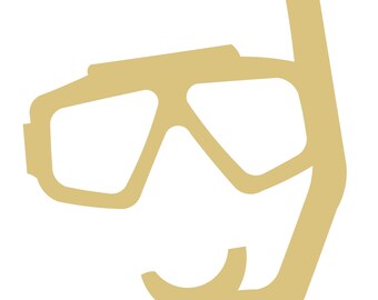 Scuba Mask Unfinished MDF Wood