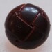 Geniune Woven Leather Button - Dark Brown Woven Leather with Shank - 1/2 inch or 13 mm