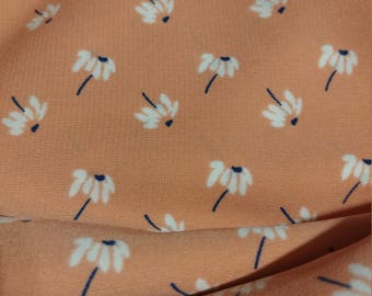Rayon Challis - Peach Blossom Print
